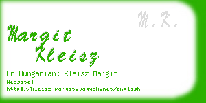 margit kleisz business card